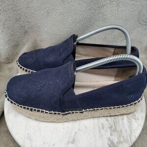 Circus Shoes Womens Size 9 Blue Fabric Man Made Espadrille *GUC*